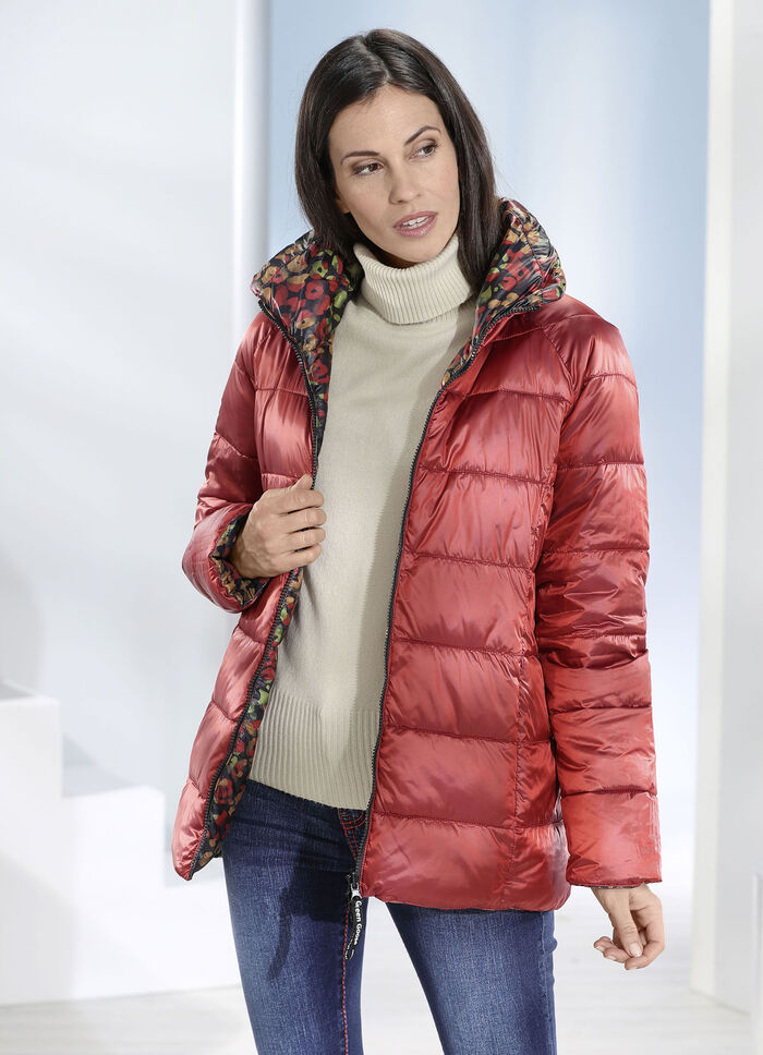 Funktions-Wendejacke mit raffbarem Kragen 