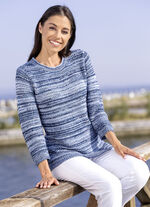 Pullover aus Melangegarn DUNKELBLAU-MULTICOLOR