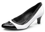 Pumps aus Nappaleder WEISS-SCHWARZ