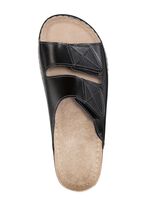 Klassische Herren-Pantoletten, mit Klettverschluss SCHWARZ