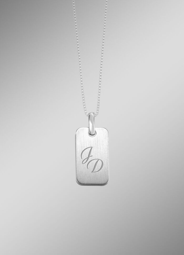 Mattierter Anhänger aus Silber