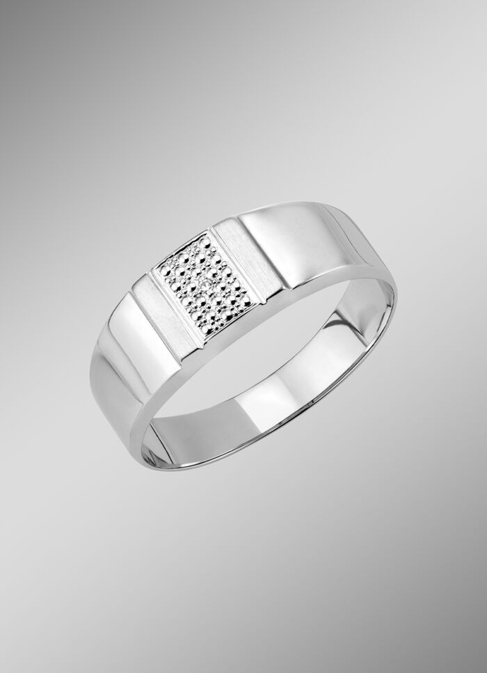 Edler Herrenring mit Diamant