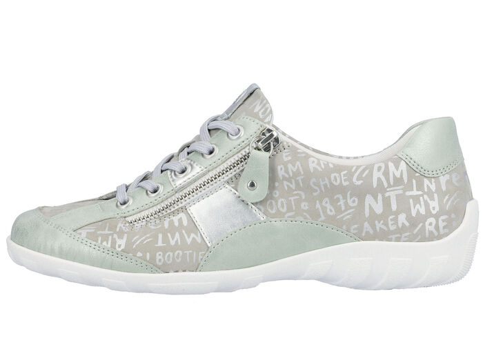 Remonte Sneaker mit bedruckten Besätzen MINT-SILBERGRAU