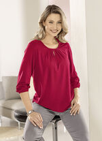 Shirt mit Schlitz in 2 Farben ROT