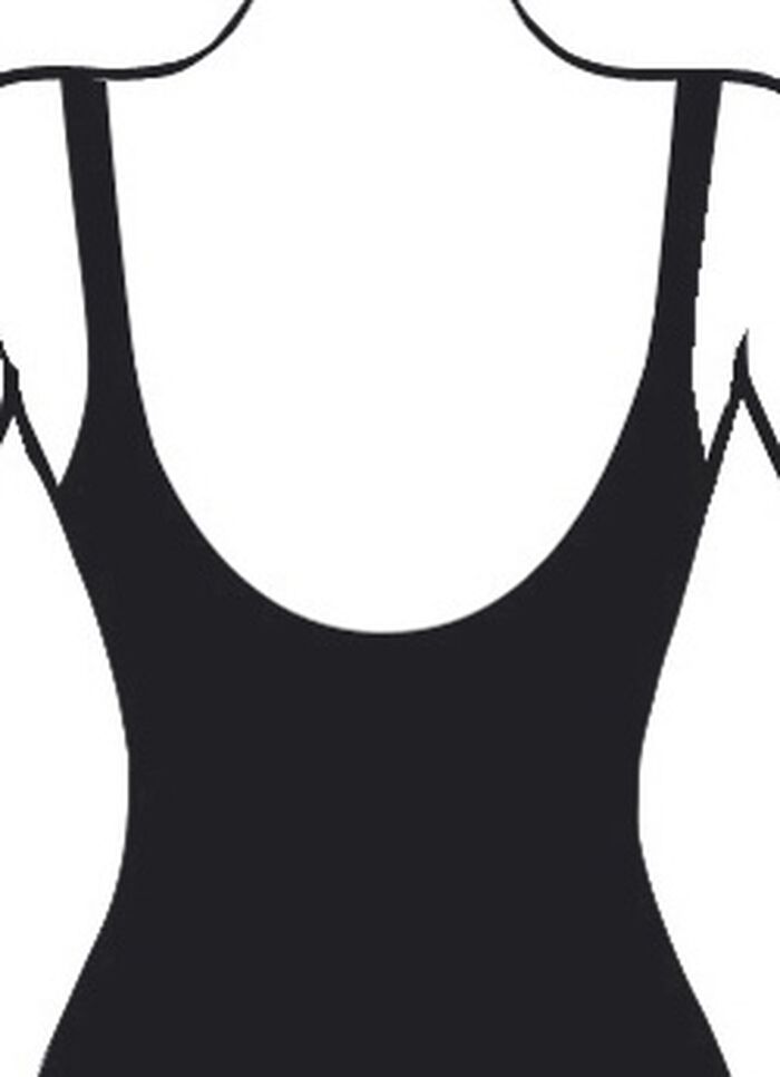 Badeanzug mit Vollkorsage und unifarbener Blende rundum, bis Cup F 