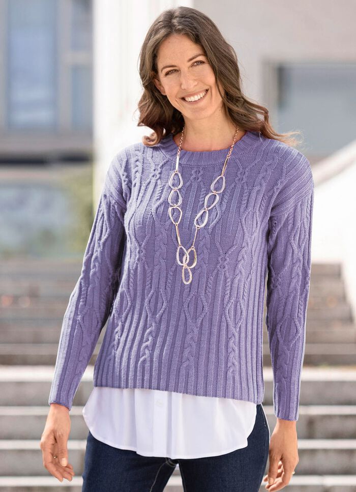 Blusensaum aus feinem Viskose-Jersey 