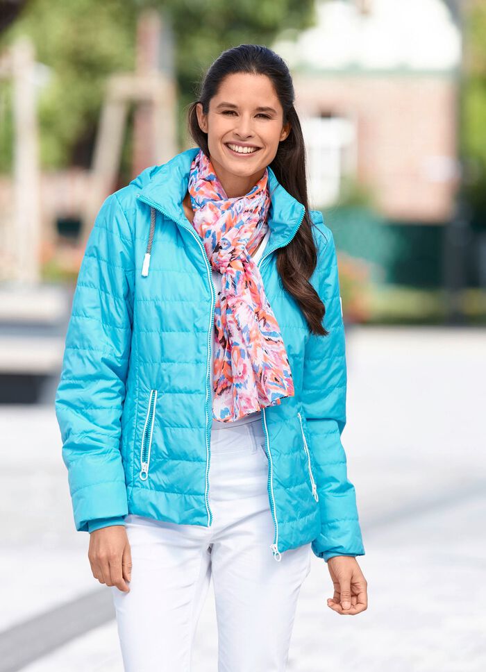 Kurzjacke mit abnehmbarer Kapuze 