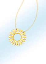 Interessant gestalteter Anh&auml;nger mit 60 Brillanten 