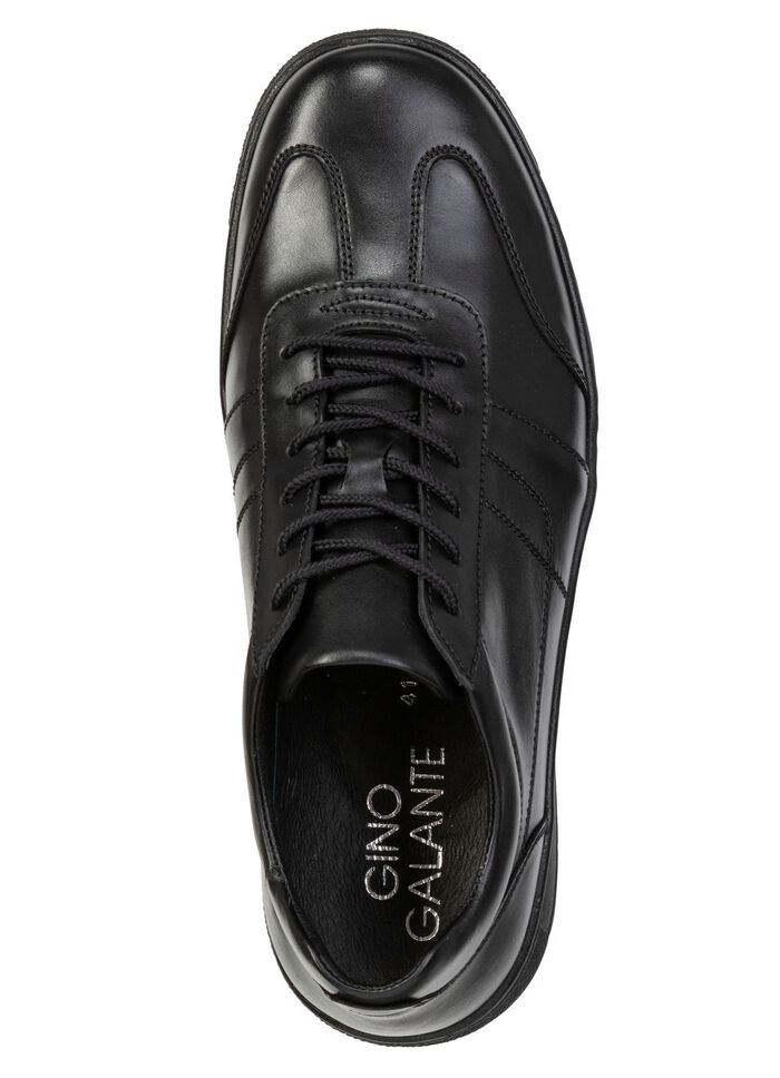 GINO GALANTE, schicke Herren-Schn&uuml;rschuhe, mit herausnehmbarem Fu&szlig;bett SCHWARZ