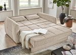 Schlafsofa mit Bettkasten CREME