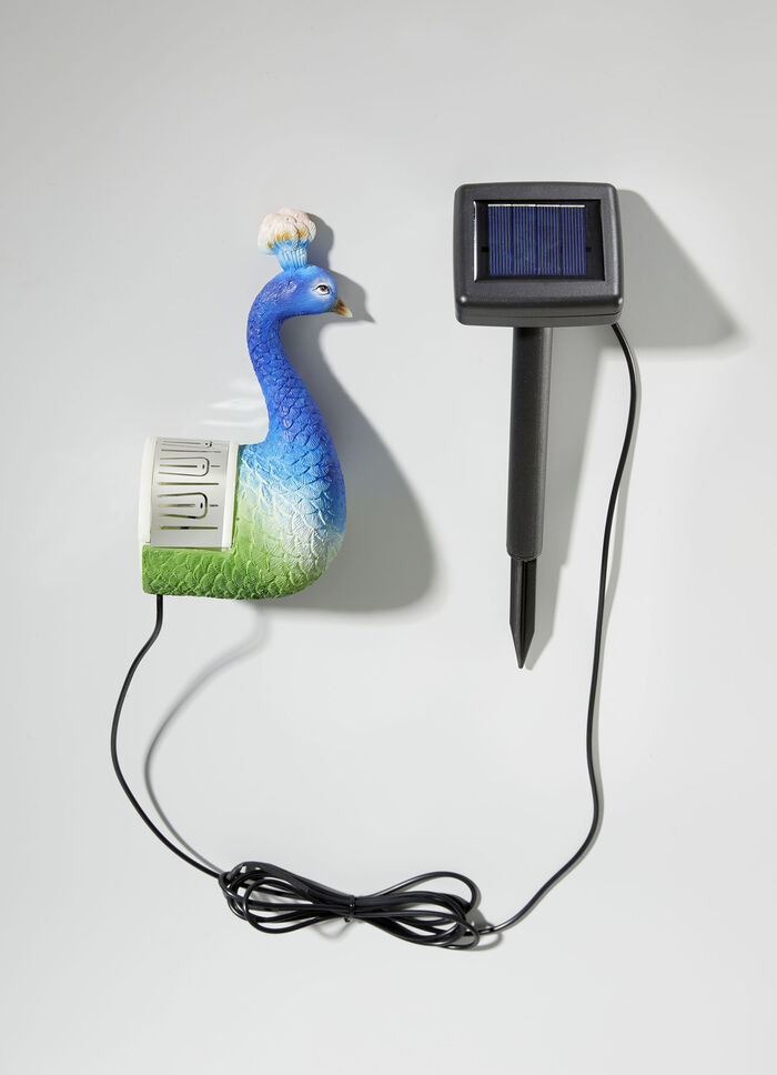 Solar-Wandleuchte Pfau 