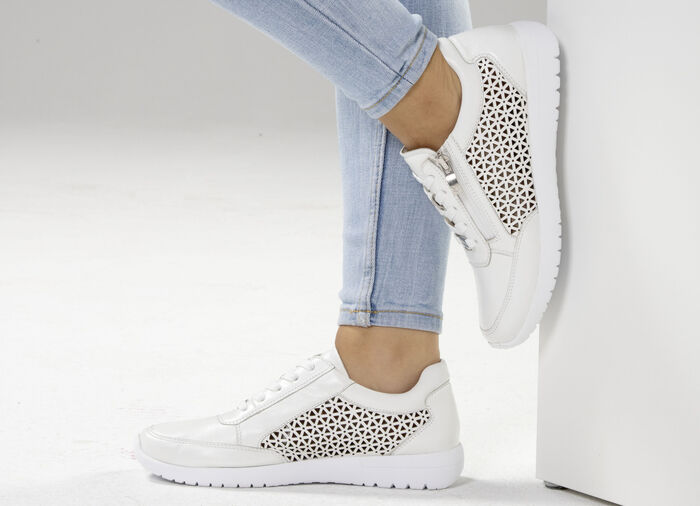 ELENA EDEN, sommerliche Damen-Sneaker, Weite G, mit herausnehmbarem Fußbett NATURWEISS