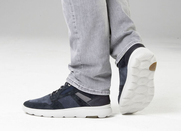 Waldläufer Schnürschuh mit Zier-Perforation DUNKELBLAU-JEANS