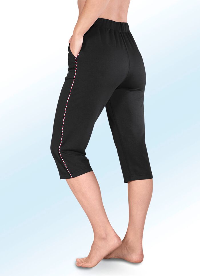 Caprihose mit bequemem Dehnbund SCHWARZ