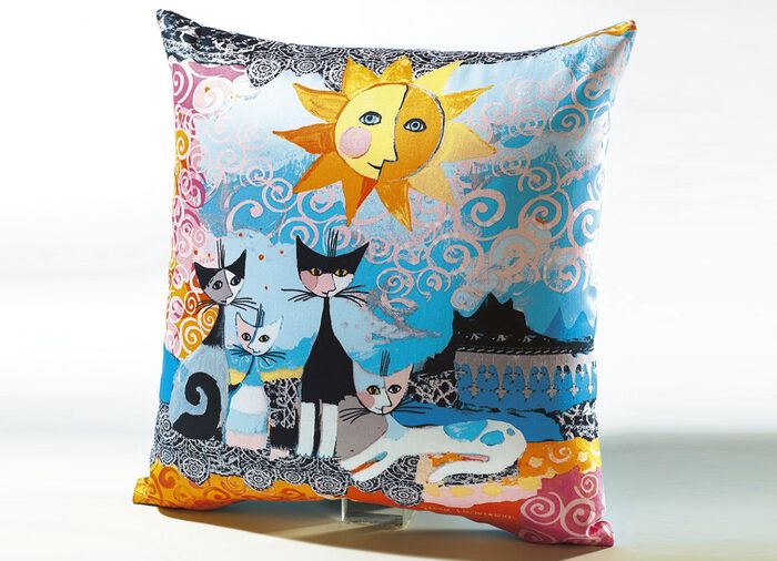 Rosina Wachtmeister Bettw&auml;sche-Garnitur und Deko-Kissen mit Katzenmotiv 