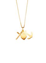 Anh&auml;nger "Glaube, Liebe und Hoffnung&ldquo; mit Veneziakette 