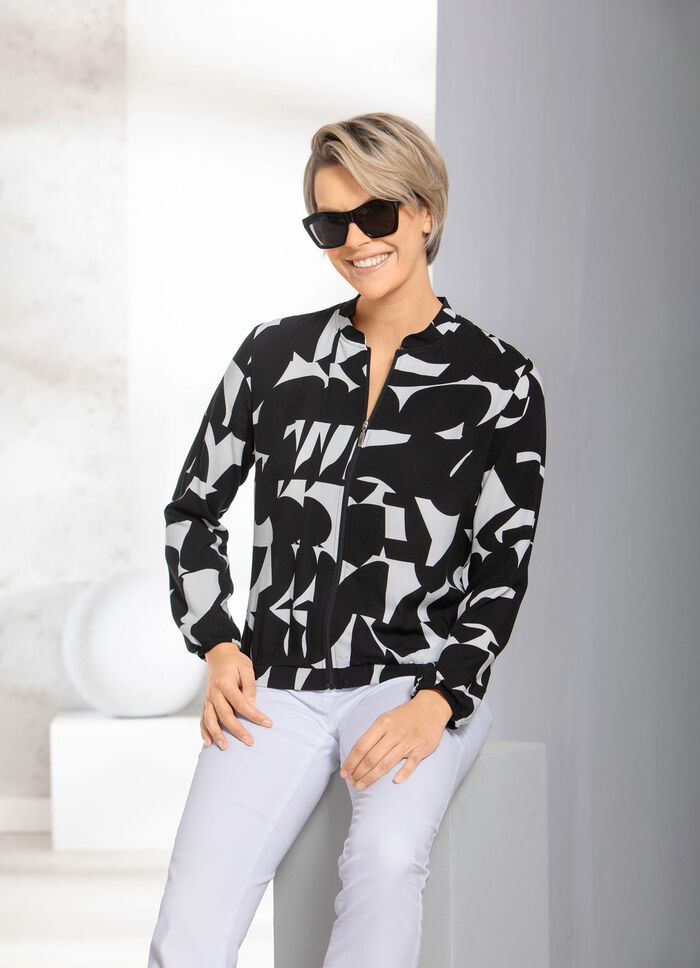 Blusenjacke mit Stehkragen 