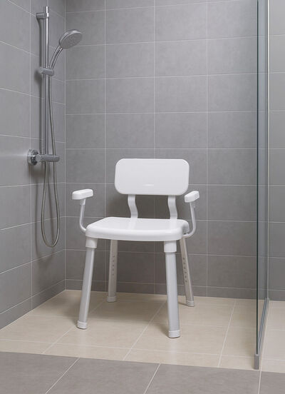Dusch- und Badestuhl für sicheres Duschen und Baden  Dusch- und Badestuhl für sicheres Duschen und Baden