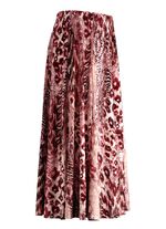 Bahnenrock mit farbbrillantem Inkjet-Druck BORDEAUX-ROSA-BEIGE