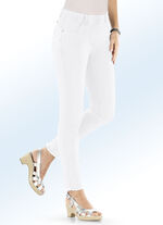 Magic-Jeans mit angesagtem Fransensaum WEISS