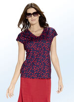 Shirt mit überschnittener Schulterpartie 