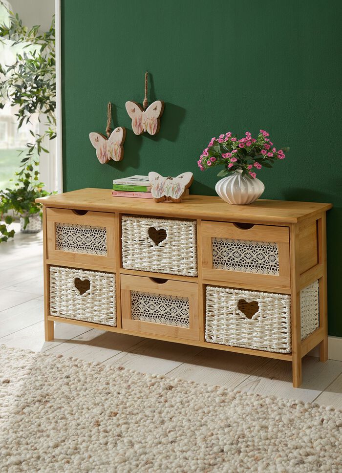 Romantische Kommodenserie aus Bambus 