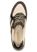 Waldl&auml;ufer, trendige Damen-Sneaker, Weite H, mit herausnehmbarem Fu&szlig;bett BEIGE-BUNT