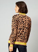 Strickjacke mit Tierfell-Optik 