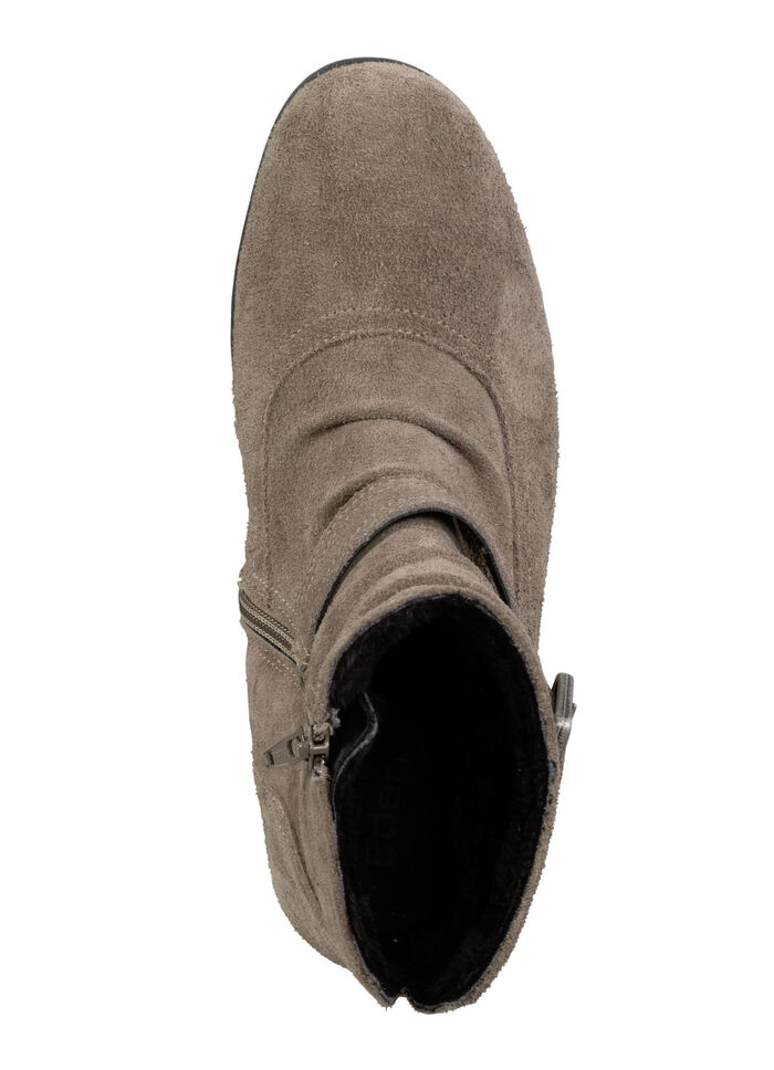ELENA EDEN Stiefelette mit flotter Raffung und Zier-Schließe TAUPE