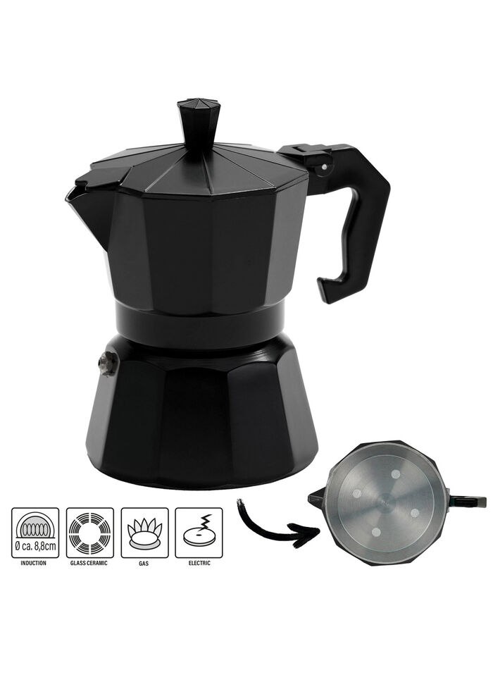 Espresso-Set, 4-teilig SCHWARZ