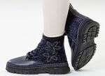 Gemini, modische Damen-Stiefeletten, Winterschuhe, Weite G, mit herausnehmbarem Fußbett MARINE