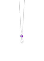 Anhänger mit Süßwasser-Zuchtperle und Amethyst 