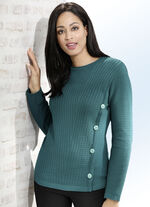 Pullover in Strukturdessin SEEGRÜN