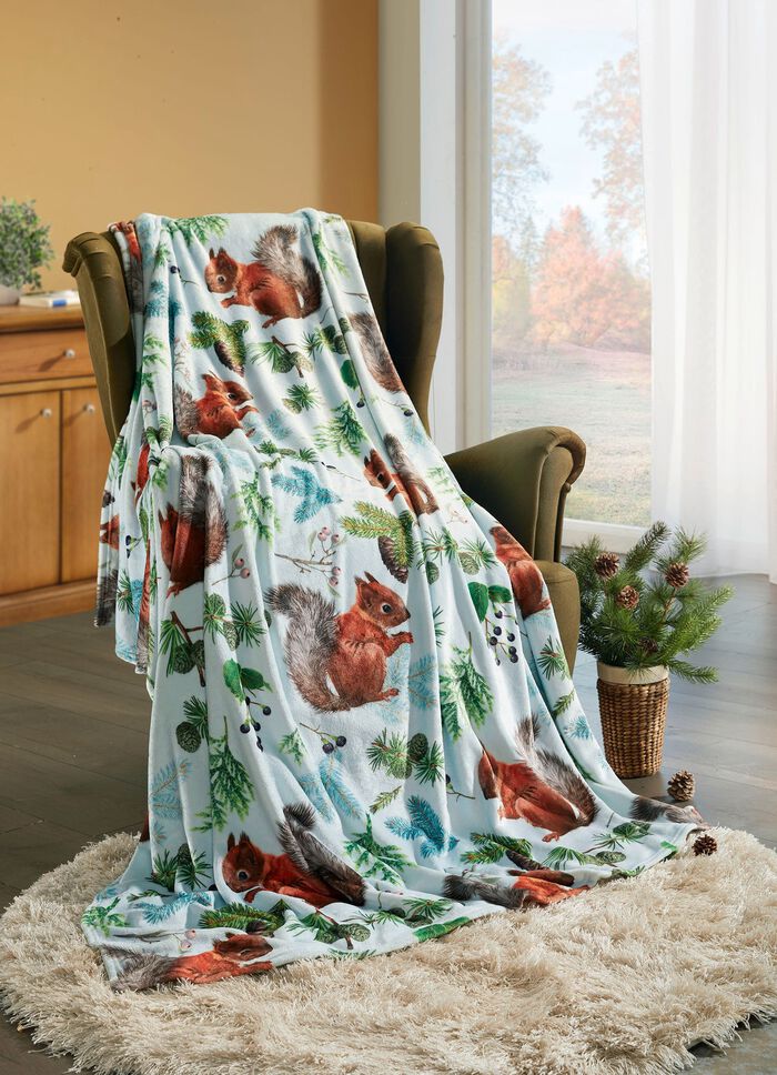 Wohndecke mit Eichh&ouml;rnchen-Motiven 