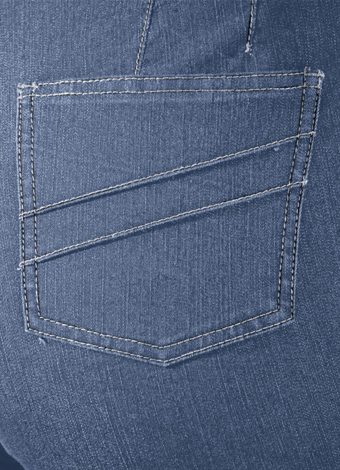 Jeans mit figurg&uuml;nstiger Teilungsnaht  JEANSBLAU