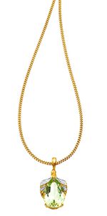 Anh&auml;nger mit gr&uuml;nem Amethyst 