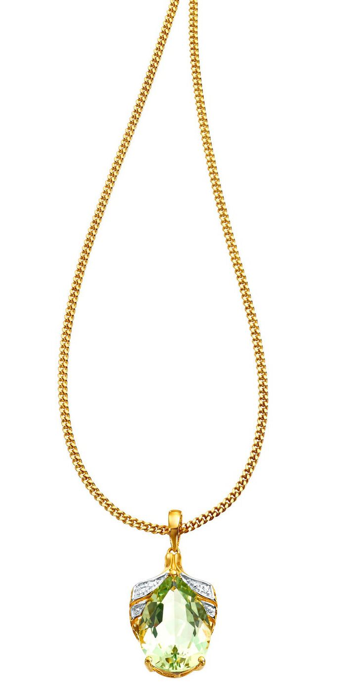 Anh&auml;nger mit gr&uuml;nem Amethyst 