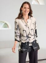 Bluse mit Hemdkragen 
