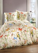 Soft-Renforc&eacute; Bettw&auml;sche-Garnitur mit Digitaldruck Allover 