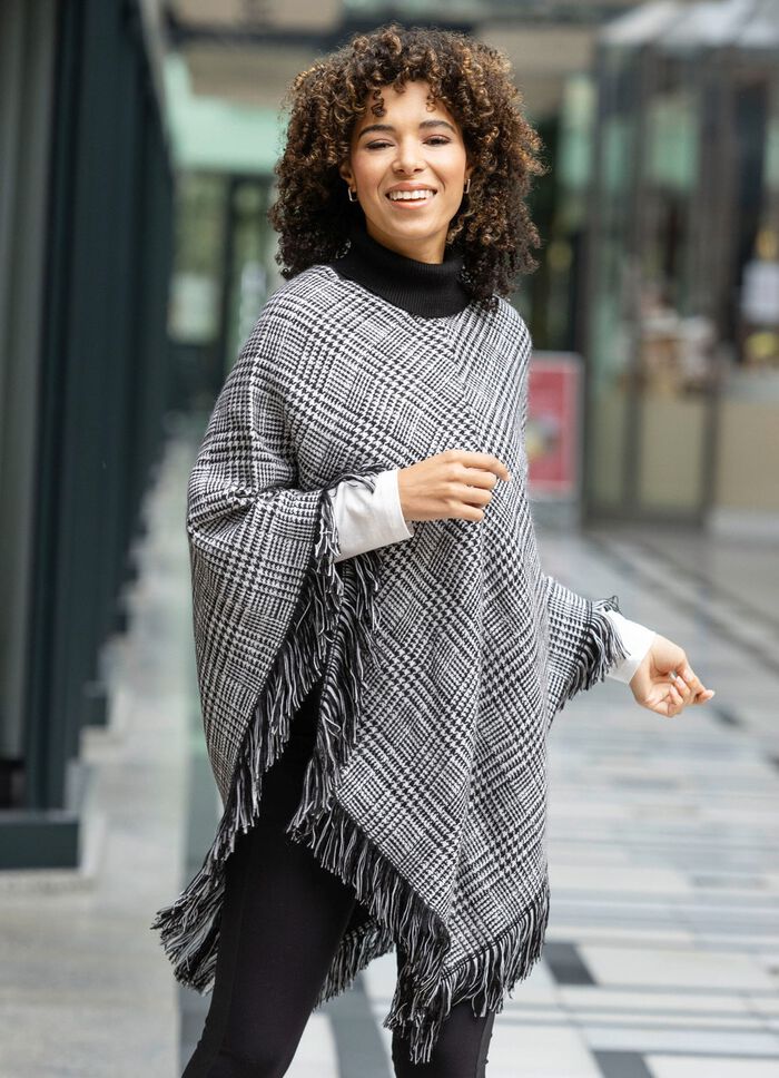 Poncho in weicher Kuschelqualit&auml;t 