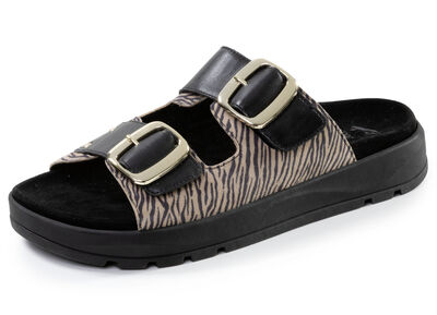 Caprice, trendige Damen-Pantoletten, Weite G, mit herausnehmbarem Fußbett 