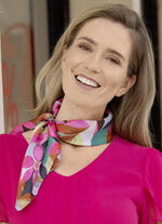 Nikituch mit Fantasieblüten- und blätter-Dessin MULTICOLOR