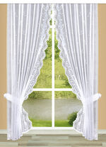 Wundersch&ouml;ne Raffgardinen-Garnitur mit Automatikfaltenband 