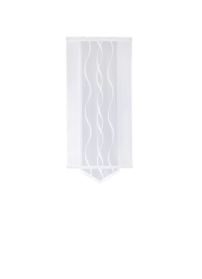 Schiebegardine mit dezentem Wellen-Dessin WEISS