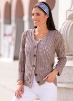 Strickjacke in Netzoptik 