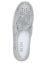 ELENA EDEN, sommerliche Damen-Slipper, Weite G, mit herausnehmbarem Fußbett SILBERGRAU