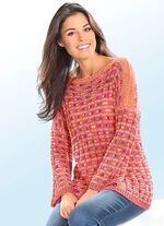 Pullover aus hochwertigem und bedrucktem Effektgarn 