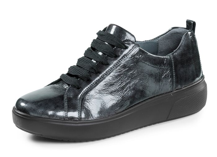 Waldl&auml;ufer, trendige Damen-Schn&uuml;rschuhe, Weite H, mit herausnehmbarem Fu&szlig;bett ANTHRAZIT