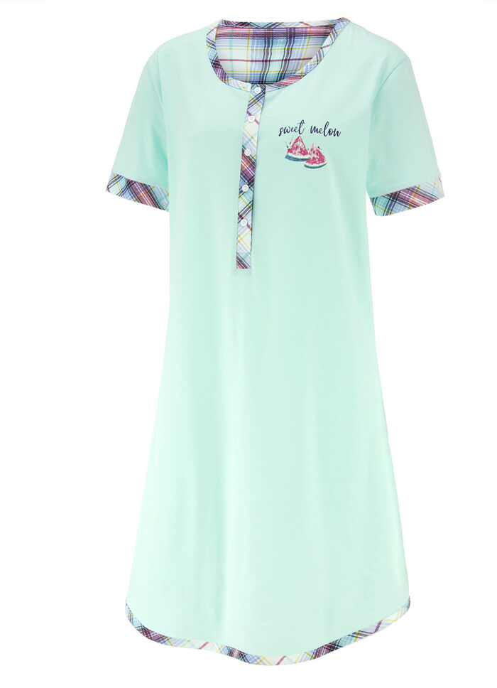 Zweierpack Nachthemden aus nachhaltigem Baumwollanbau mit Knopfleiste