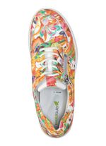 Waldl&auml;ufer Sneaker aus beschichtetem, floral bedrucktem Textilmaterial 